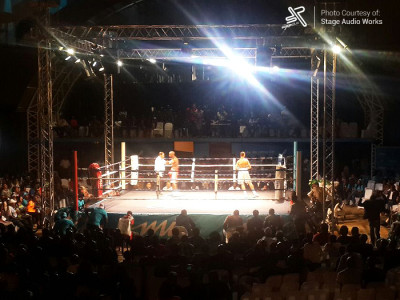 OV30 & OV40 Truss used at a boxing match in Namibia